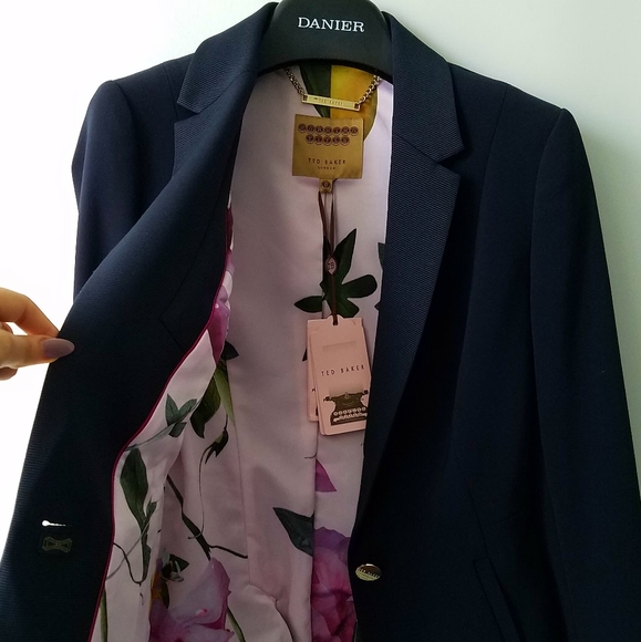 Ted Baker London Midnight Navy Blazer - Size 0 - Picture 5 of 9